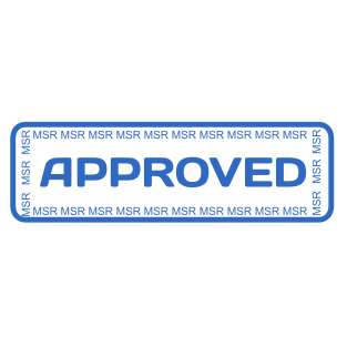 Self-inking stamp of rectangular shape with embossing APPROVED №1936