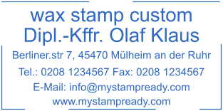 Rectangular custom stamp with address for business promotion №1949
