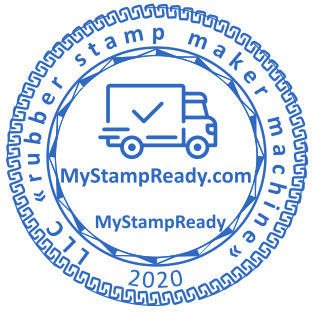 Rubber stamp for a transport company with logo in the middle №1964