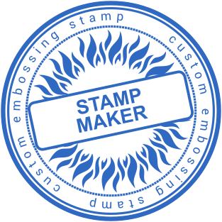 Custom embossing stamp with logo for kids or real business №1996