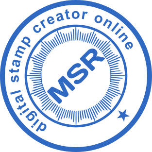 Digital round stamp with individual design for MSR company №2015