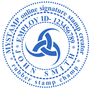 Rubber stamp with central logo for a company working in finances №2016