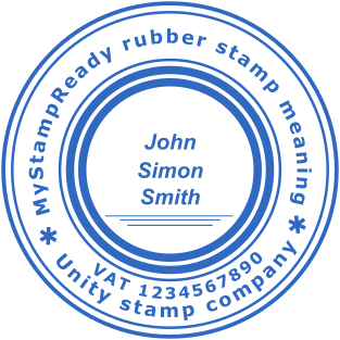 Self-inking stamp for a company with personal name and VAT number №2020