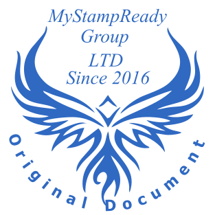 Make a seal stamp online with an original design, logo and any information you need №2093