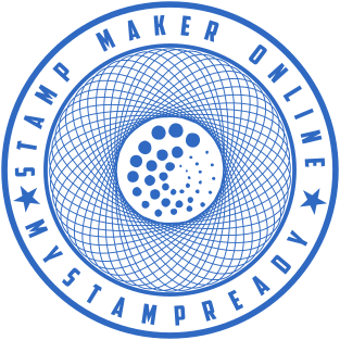 Custom logo stamp of round shape for daily use in office with logo and company name №2133