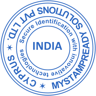 Round template for creating your own self-inking rubber stamp with company name №2163