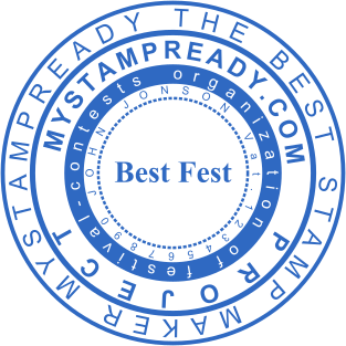 Business rubber stamp of round shape for use in the office and for paperwork №2196