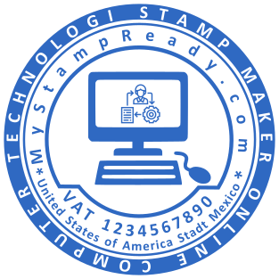 Official round stamp for computer business and verifying documents №2202