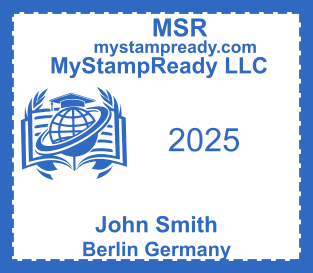 Stamp mockup №2256,Size :55mm-48mm