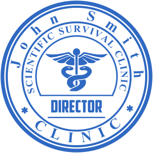 Round Clinic Stamp with Snake Logo, Border, and Text for $2.5 | Create Yours Today