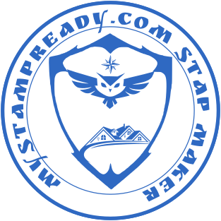 TiCircular Stamp with Shield and Owl Logo | Customize for $2.5 | Create Yours Today