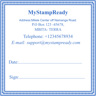 Square 70x70mm Stamp with Beautiful Border | Design for $2.5