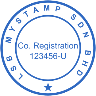 Popular Indian Circular Stamp with Triple Rings and Star | Design for $2.5