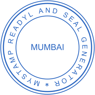 Standard Circular Stamp Popular in India | Design with Triple Rings and Text