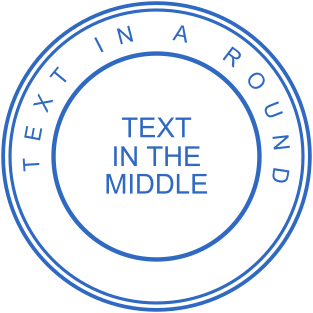 Simple Triple Circle Business Stamp with Central Text | Design Online for $2.5