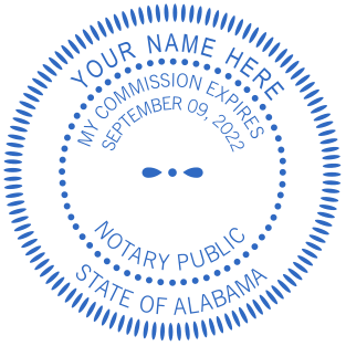 Custom Alabama Round Name Stamp | Design Online for $2.5