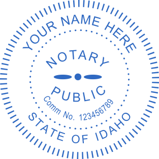 Create a Custom Round Idaho Notary Stamp | Design Online for $2.5