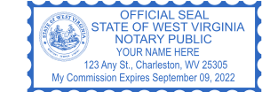 Design a Rectangular Virginia Notary Stamp with Official Seal | Create Online for $2.5 Title