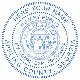 Create a Round Georgia Notary Stamp with State Seal | Customize Online for $2.5