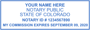 Design Your Custom Colorado Notary Stamp for $2.5 | Personalize Online Now