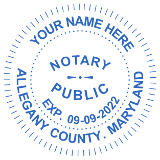 Design Your Custom Round Maryland Notary Stamp $2.5