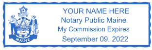 Personalize Your Maine Notary Stamp with Your Name and Commission Date $2.5