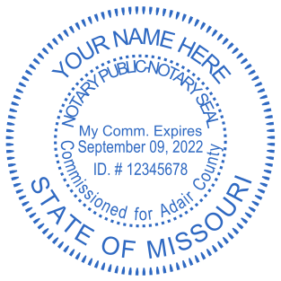 Create Your Personalized Missouri Notary Seal | Starting at $2.5