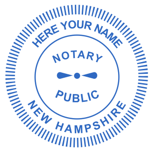 Design Your New Hampshire Circular Notary Stamp | Starting at $2.5