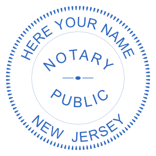 Design Your Custom New Jersey Round Notary Stamp | Starting at $2.5