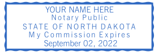 Design Your Personalized North Dakota Rectangle Notary Stamp | MyStampReady.com