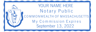 Design Your Custom Massachusetts Rectangle Notary Stamp Online | Starting at $2.5
