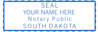 Design and Order Your Personalized South Dakota Rectangle Notary Stamp | Starting