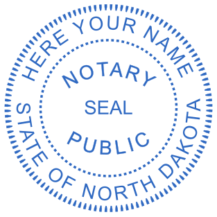 Custom North Dakota Notary Stamps for $2.5 | Design Online Today