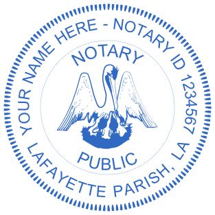 Custom Lafayette Parish Notary Stamp from $2.5