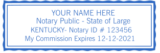 Custom 3x1 inch Rectangular Kentucky Notary Stamp from $2.5