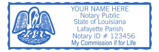 3x1 inch Rectangular Louisiana Notary Stamp from $2.5