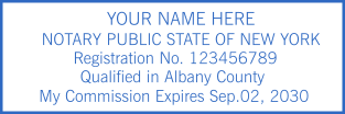 3x1 inch Rectangular New York Notary Stamp without Emblem from $2.5
