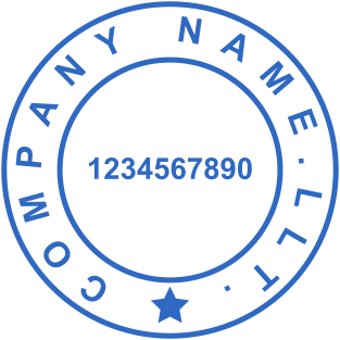 Custom Double Circle Business Stamp with Central Number | Design Online for $2.5